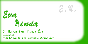 eva minda business card