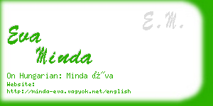 eva minda business card